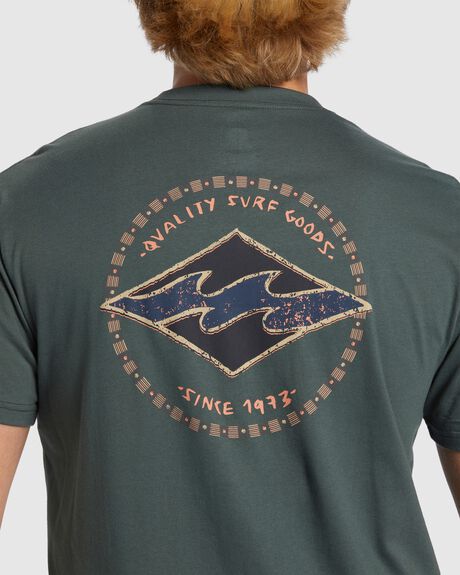 SLATE GREEN MENS CLOTHING BILLABONG T-SHIRTS + SINGLETS - ABYZT02451-KRN0