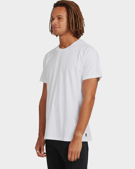 WHITE MENS CLOTHING BILLABONG BASIC TEES - UBYZT00162-WHT