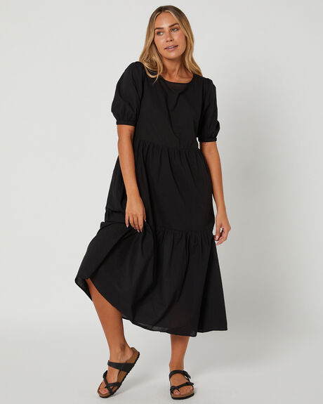 BLACK WOMENS CLOTHING THE HIDDEN WAY DRESSES - HWWW23434BLK