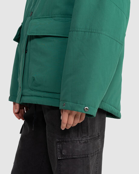 GALAPAGOS GREEN WOMENS CLOTHING ROXY COATS + JACKETS - ERJJK03602-GQZ0