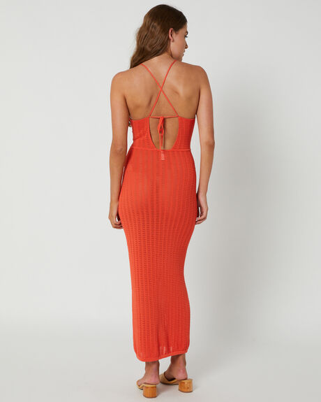 HOT CORAL WOMENS CLOTHING TIGERLILY DRESSES - T631138HCL