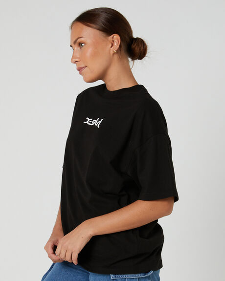 BLACK WOMENS CLOTHING X GIRL T-SHIRTS + SINGLETS - XG123S3008-BLK