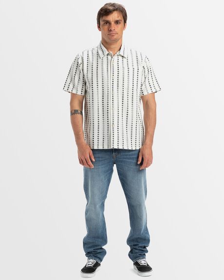 MARSHMELLOW LUNAR PHASE CASUAL MENS CLOTHING QUIKSILVER SHIRTS - AQYWT03396-WBT3