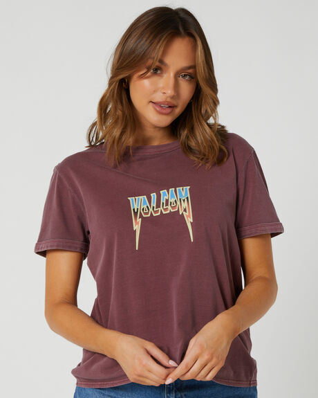 BURGUNDY WOMENS CLOTHING VOLCOM TEES - B3512307BUR