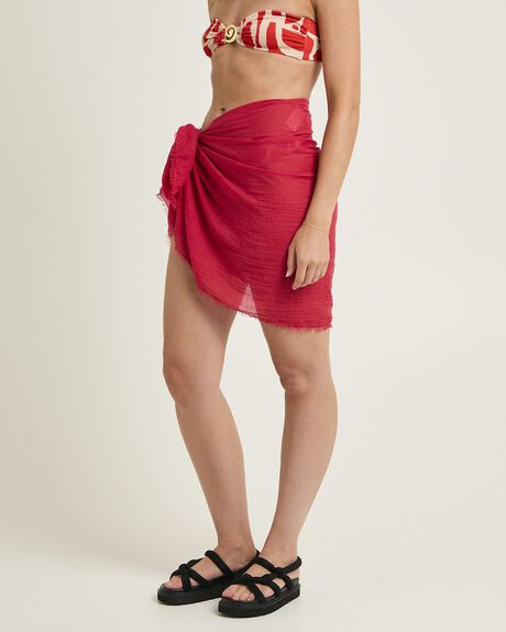 RED WOMENS ACCESSORIES SUBTITLED BEACH ACCESSORIES - ACWS25833-RED