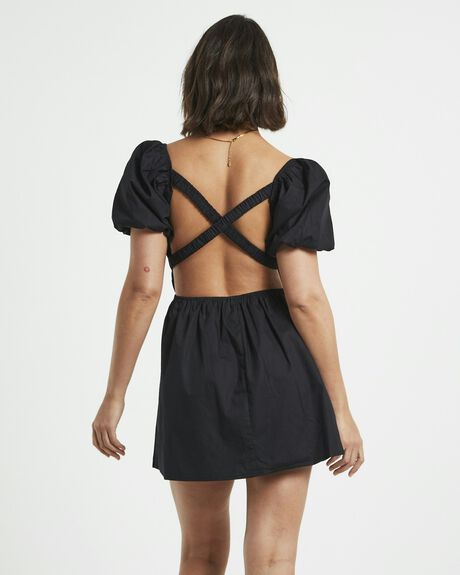BLACK WOMENS CLOTHING SUBTITLED DRESSES - 1000105788-BLK-XS