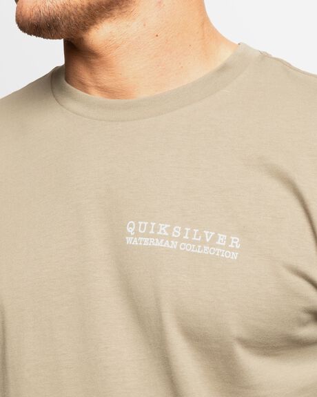 TAUPE MENS CLOTHING QUIKSILVER T-SHIRTS + SINGLETS - UQMZT03282-TMS0