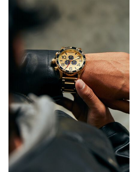 GOLD BLACK MENS ACCESSORIES NIXON WATCHES - A083-3192-00