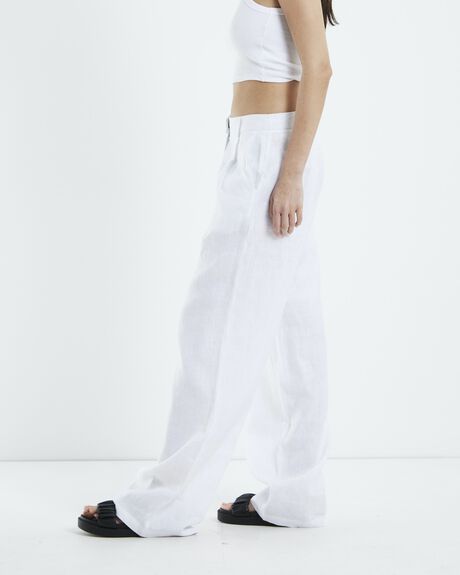 WHITE WOMENS CLOTHING SUBTITLED PANTS - 51885500022