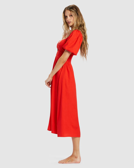 RAD RED WOMENS CLOTHING BILLABONG DRESSES - ABJWD00634-RDD