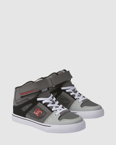 RED HEATHER GREY KIDS BOYS DC SHOES SNEAKERS - ADBS300324-RH0