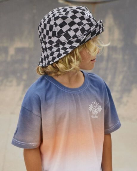 BLUE/PEACH/WHITE KIDS YOUTH BOYS ALPHABET SOUP T-SHIRTS + SINGLETS - AS-KTC8890T