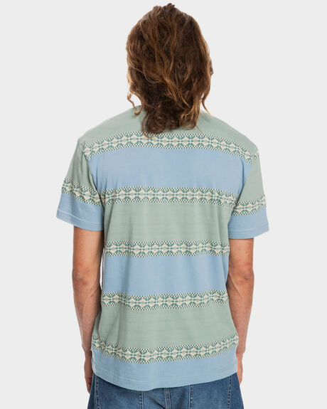 MIXTAPE GREEN MENS CLOTHING QUIKSILVER GRAPHIC TEES - EQYKT04188-GHN3