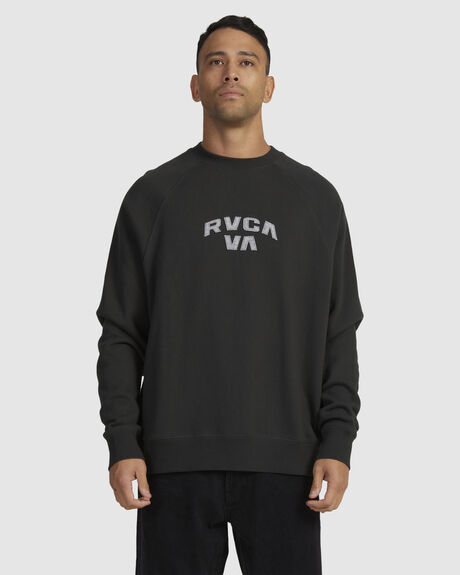 PIRATE BLACK MENS CLOTHING RVCA JUMPERS - UVYFT00247-PTK