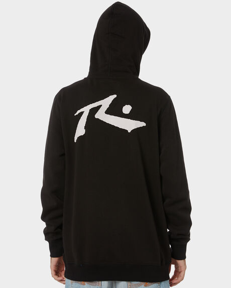 BLACK MENS CLOTHING RUSTY HOODIES - FTM0747BLK