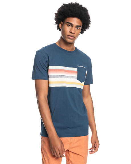 INSIGNIA BLUE MENS CLOTHING QUIKSILVER GRAPHIC TEES - EQYZT06615-BSN0