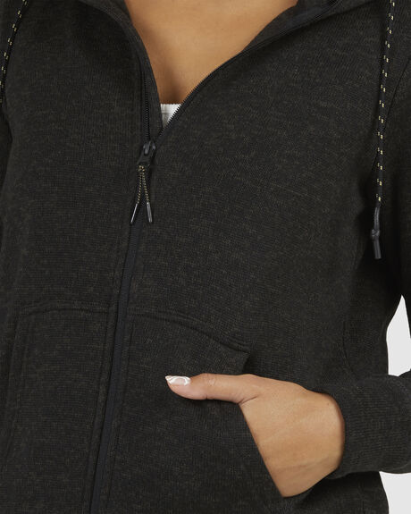 BLACK HEATHER WOMENS CLOTHING BILLABONG JUMPERS + HOODIES - UBJFT00152-BKH