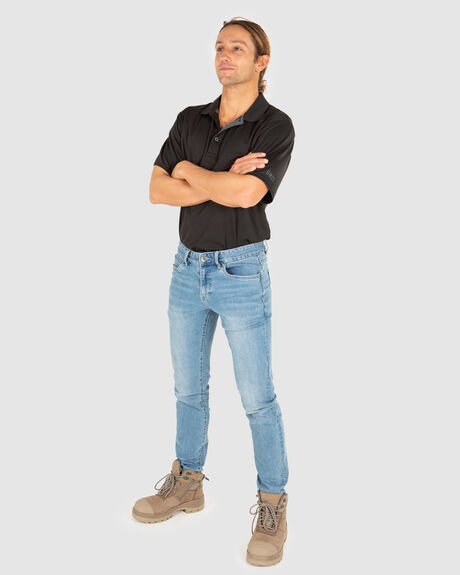 BLUE MENS CLOTHING UNIT JEANS - 223118001-BLUE