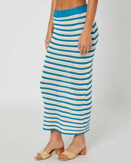 BLUE MULTI WOMENS CLOTHING SNDYS SKIRTS - SFSK605BLU