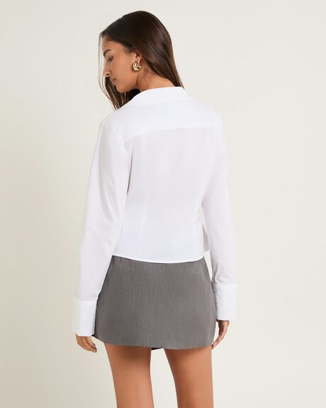 WHITE WOMENS CLOTHING ALICE IN THE EVE SHIRTS - ALWW25256-WHT-XXS