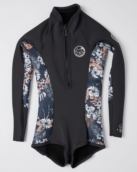 CHARCOAL SURF KIDS RIP CURL SPRINGSUITS - WSP9LJ8059