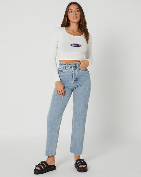 GARAGE BLUE WOMENS CLOTHING THRILLS JEANS - WTDP-431EGBLU
