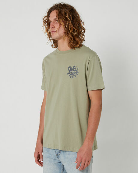 WASHED SAGE MENS CLOTHING SWELL T-SHIRTS + SINGLETS - SWMS23239GRN