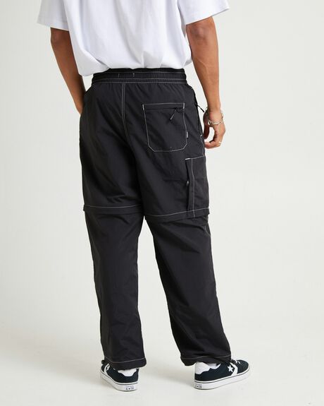 BLACK MENS CLOTHING AFENDS PANTS - GPM0000966-BLK-28