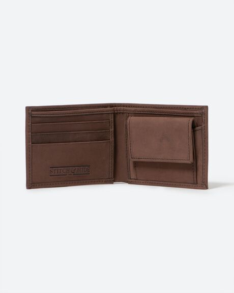 BROWN MENS ACCESSORIES STITCH AND HIDE WALLETS - SHH_GEORGE_BRN