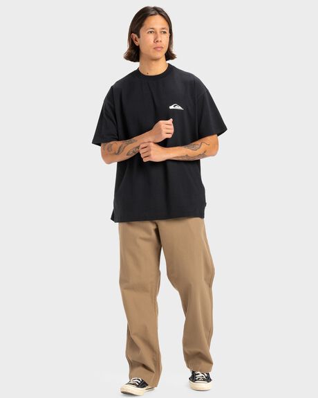 BLACK MENS CLOTHING QUIKSILVER T-SHIRTS + SINGLETS - UQYZT05517-KVJ0