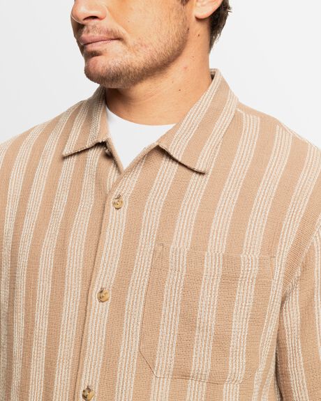 PORTABELLA STRANGER CASUAL SS MENS CLOTHING QUIKSILVER SHIRTS - AQYWT03397-CZU3