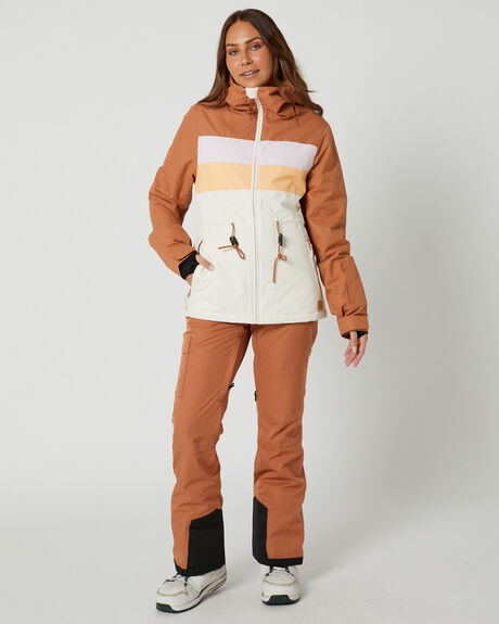 LIGHT BROWN SNOW WOMENS RIP CURL SNOW JACKET - 000WOU0297