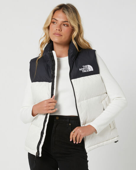 GARDENIA WHITE WOMENS CLOTHING THE NORTH FACE COATS + JACKETS - NF0A3XEPQ4C