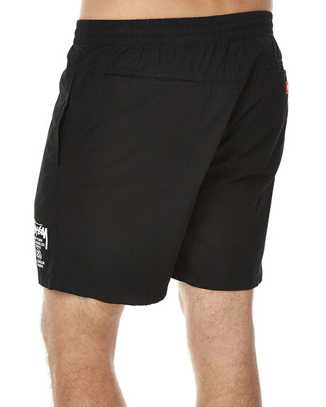 BLACK MENS CLOTHING STUSSY SHORTS - ST051607BLK