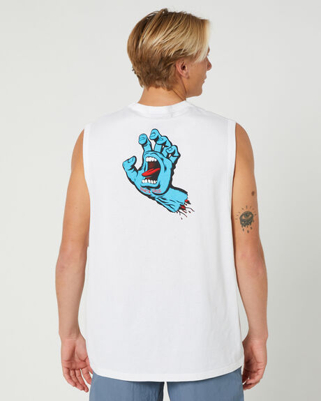 WHITE MENS CLOTHING SANTA CRUZ SINGLETS + TANKS - SM3220403WHT