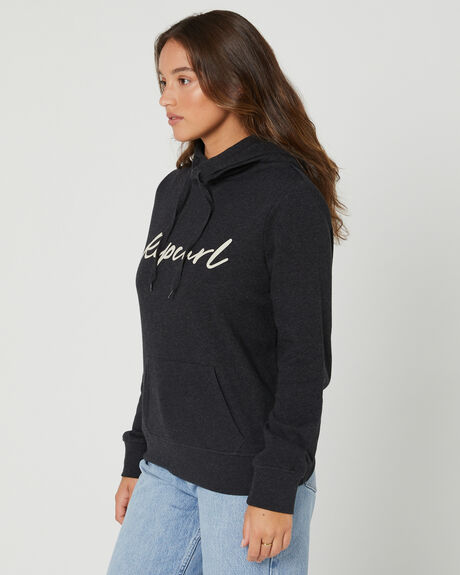 DARK GREY MARLE WOMENS CLOTHING RIP CURL HOODIES - 00EWFL8538