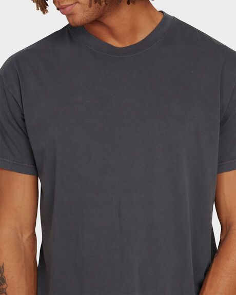 WASHED BLACK MENS CLOTHING BILLABONG BASIC TEES - UBYZT00162-WAA