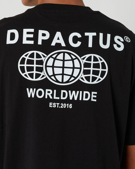 BLACK MENS CLOTHING DEPACTUS T-SHIRTS + SINGLETS - DEMS23251-BLK