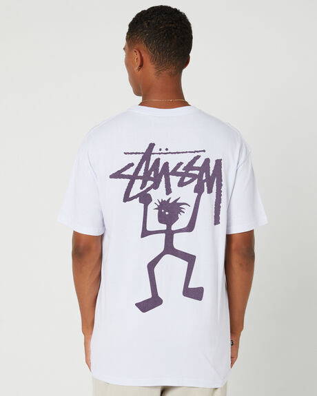 WHITE MENS CLOTHING STUSSY GRAPHIC TEES - ST036008WHITE