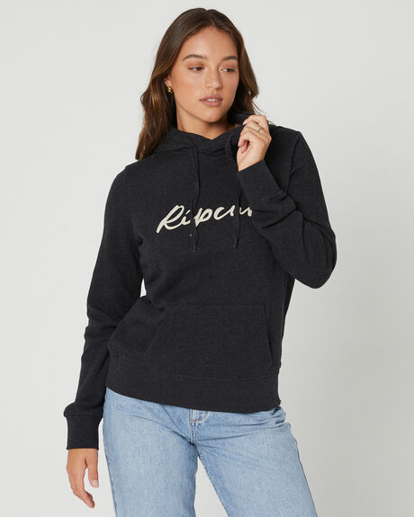 DARK GREY MARLE WOMENS CLOTHING RIP CURL HOODIES - 00EWFL8538