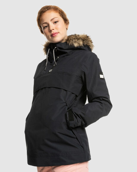 TRUE BLACK SNOW WOMENS ROXY SNOW JACKET - ERJTJ03370-KVJ0