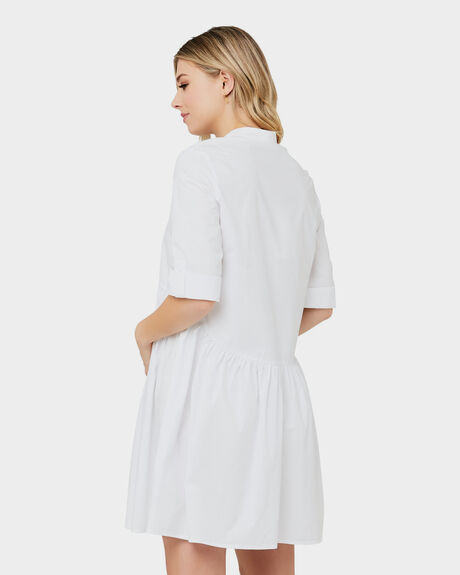 WHITE WOMENS CLOTHING RIPE MATERNITY DRESSES - S1176-WHITE-XS
