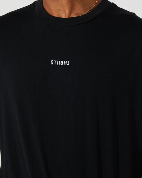 WASHED BLACK MENS CLOTHING THRILLS GRAPHIC TEES - TA23-102BWWASHE