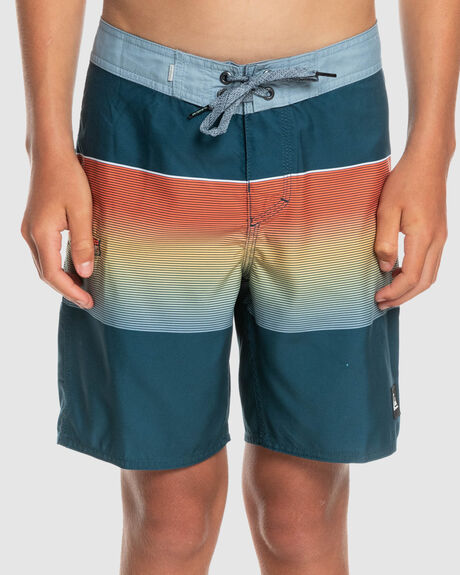 MAJOLICA BLUE KIDS BOYS QUIKSILVER BOARDSHORTS - EQBBS03653-BSM9