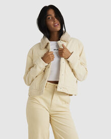 Rvca Roy Sherpa Cord Jacket Bleached SurfStitch