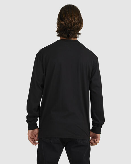 BLACK MENS CLOTHING BILLABONG GRAPHIC TEES - UBYZT00322-BLK
