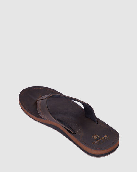 CHOCOLATE MENS FOOTWEAR KUSTOM THONGS - 4984201-CHC