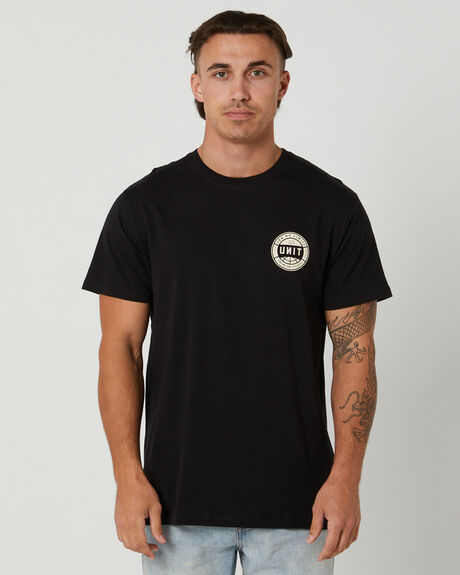 BLACK MENS CLOTHING UNIT T-SHIRTS + SINGLETS - 232110007-BLA