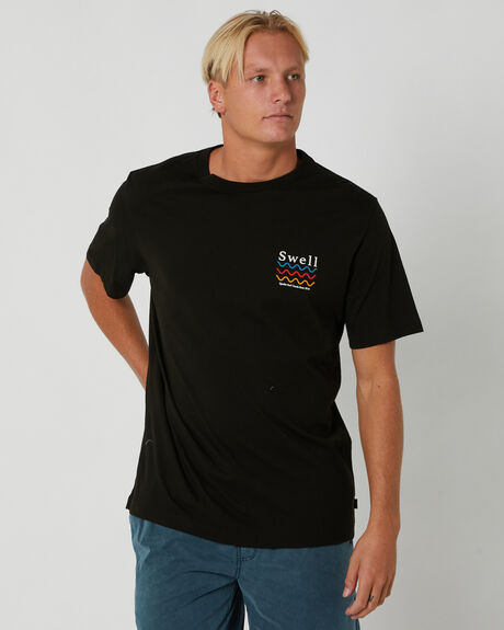 BLACK MENS CLOTHING SWELL GRAPHIC TEES - S5203000BLK