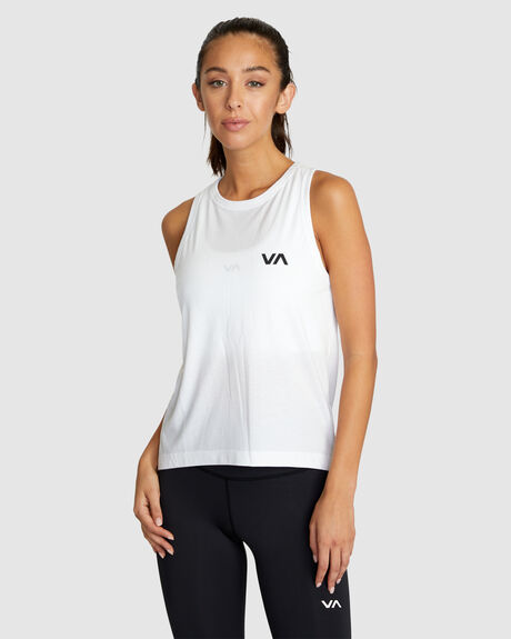 WHITE WOMENS ACTIVEWEAR RVCA TOPS - AVJKT00216-WBB2